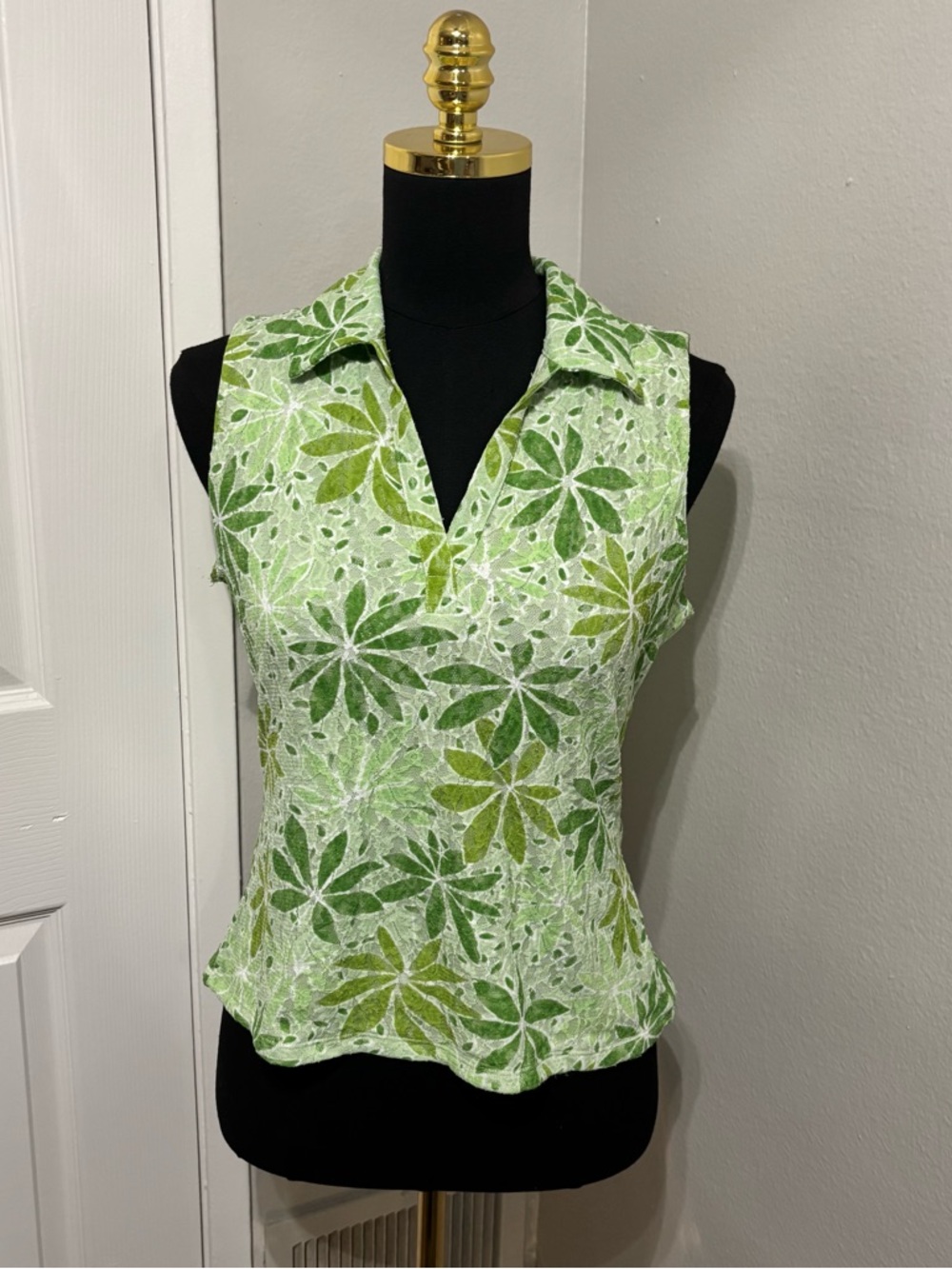 Key Lime Green Resortwear Spring Size Medium Top Summer